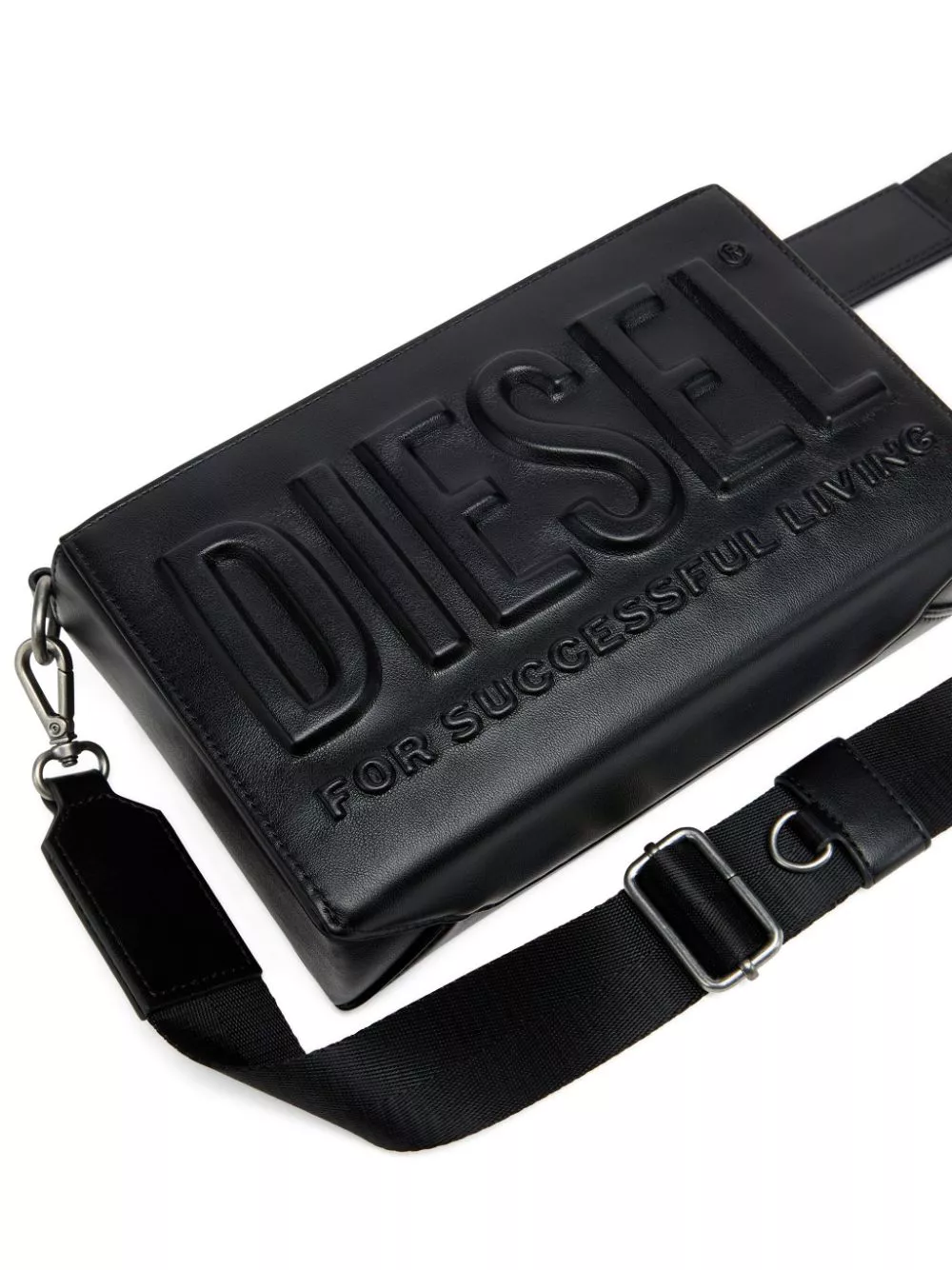 Cheap Diesel DSL 3D logo-embossed shoulder bag Men 0113