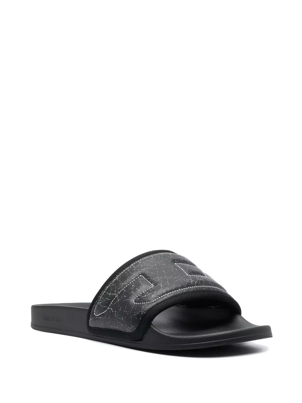 Cheap Diesel Mayemi logo-embroidered slides Men 0130