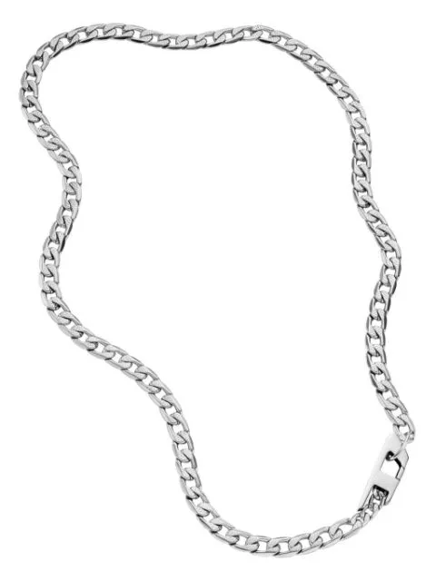 Diesel logo-pendant curb-chain necklace Women 0114