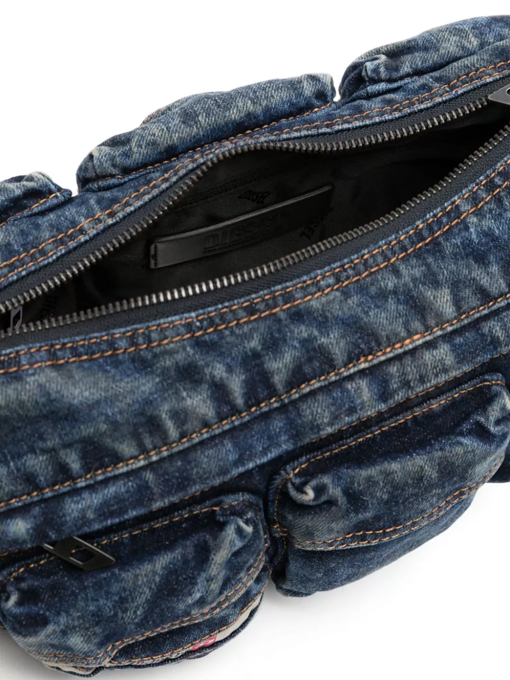 Affordable Diesel Re-Edition Travel 3000 denim shoulder bag Men 0123