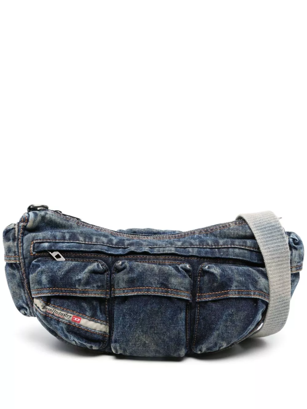 Affordable Diesel Re-Edition Travel 3000 denim shoulder bag Men 0123