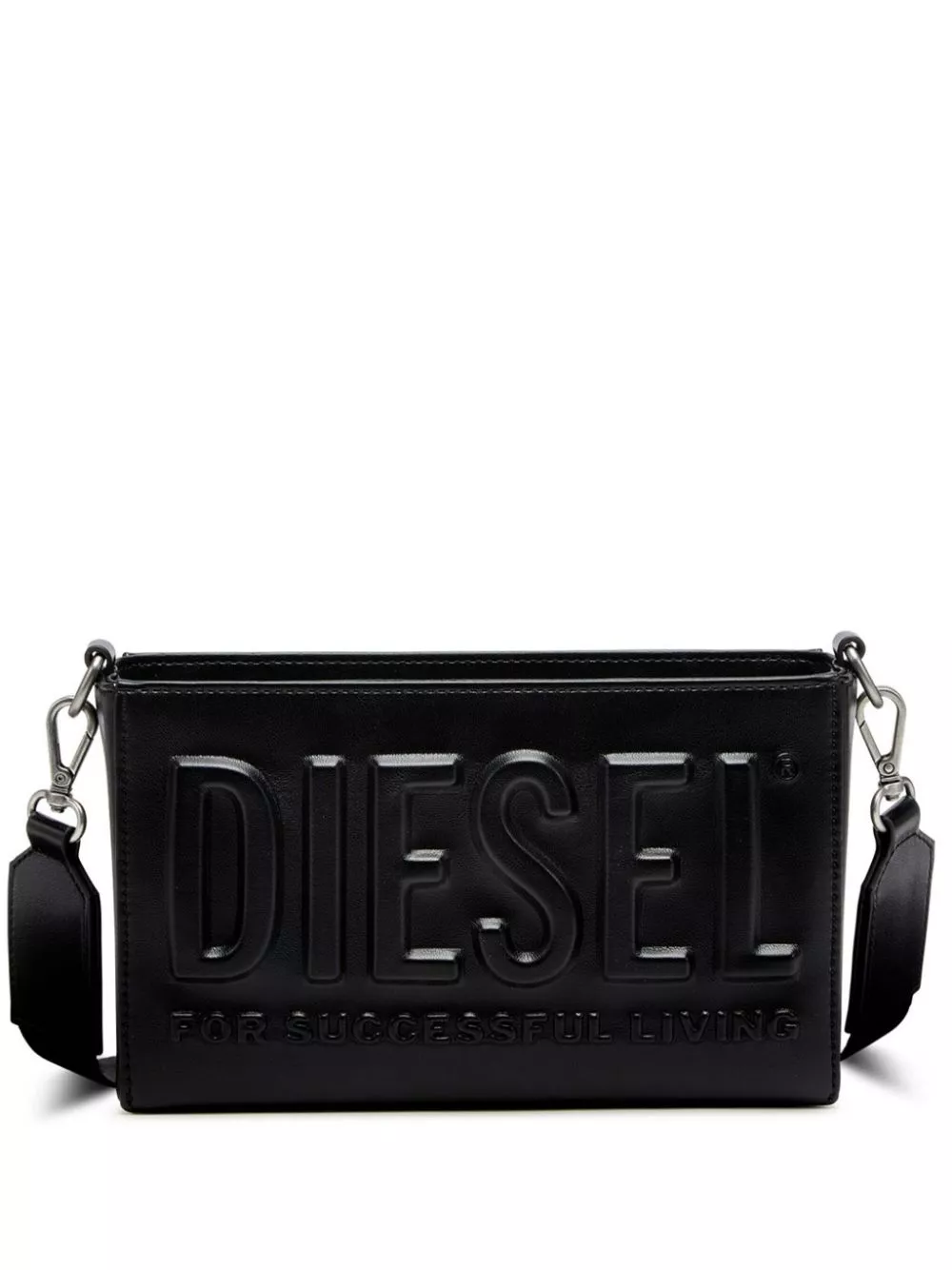 Cheap Diesel DSL 3D logo-embossed shoulder bag Men 0113