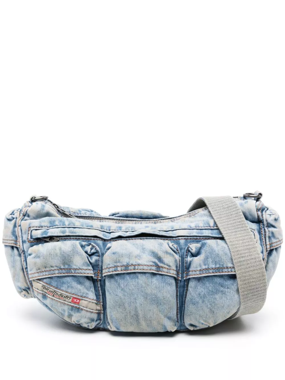 Affordable Diesel Re-Edition Travel 3000 denim shoulder bag Men 0113