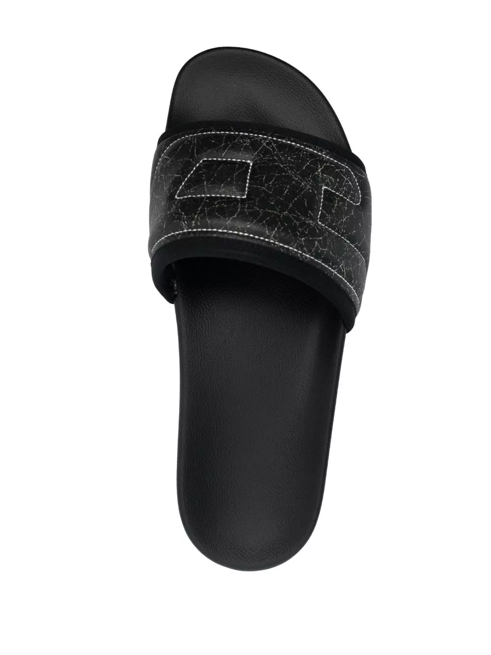 Cheap Diesel Mayemi logo-embroidered slides Men 0130