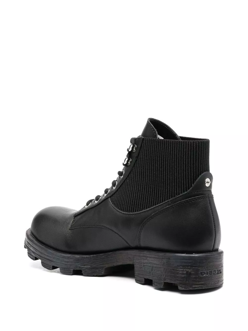 Cheap Diesel 40mm leather combat boots Men 0115