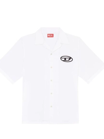 Affordable Diesel shirt Men logo bowling embroidered 0212