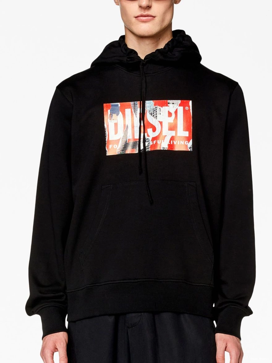 Cheap hoodie S-Ginn-Hood-L4 Men Diesel logo-print 0212