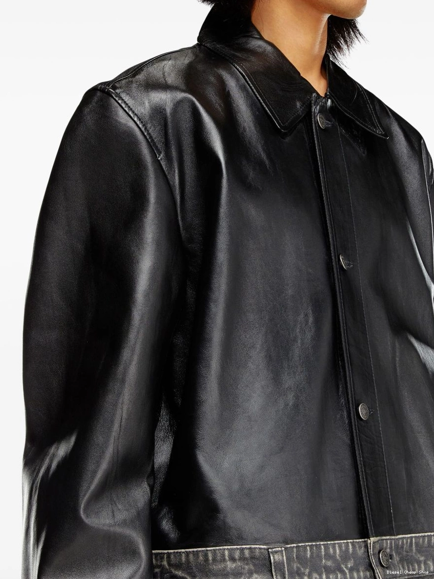 Affordable Men jacket Diesel leather L-Bretch 0214