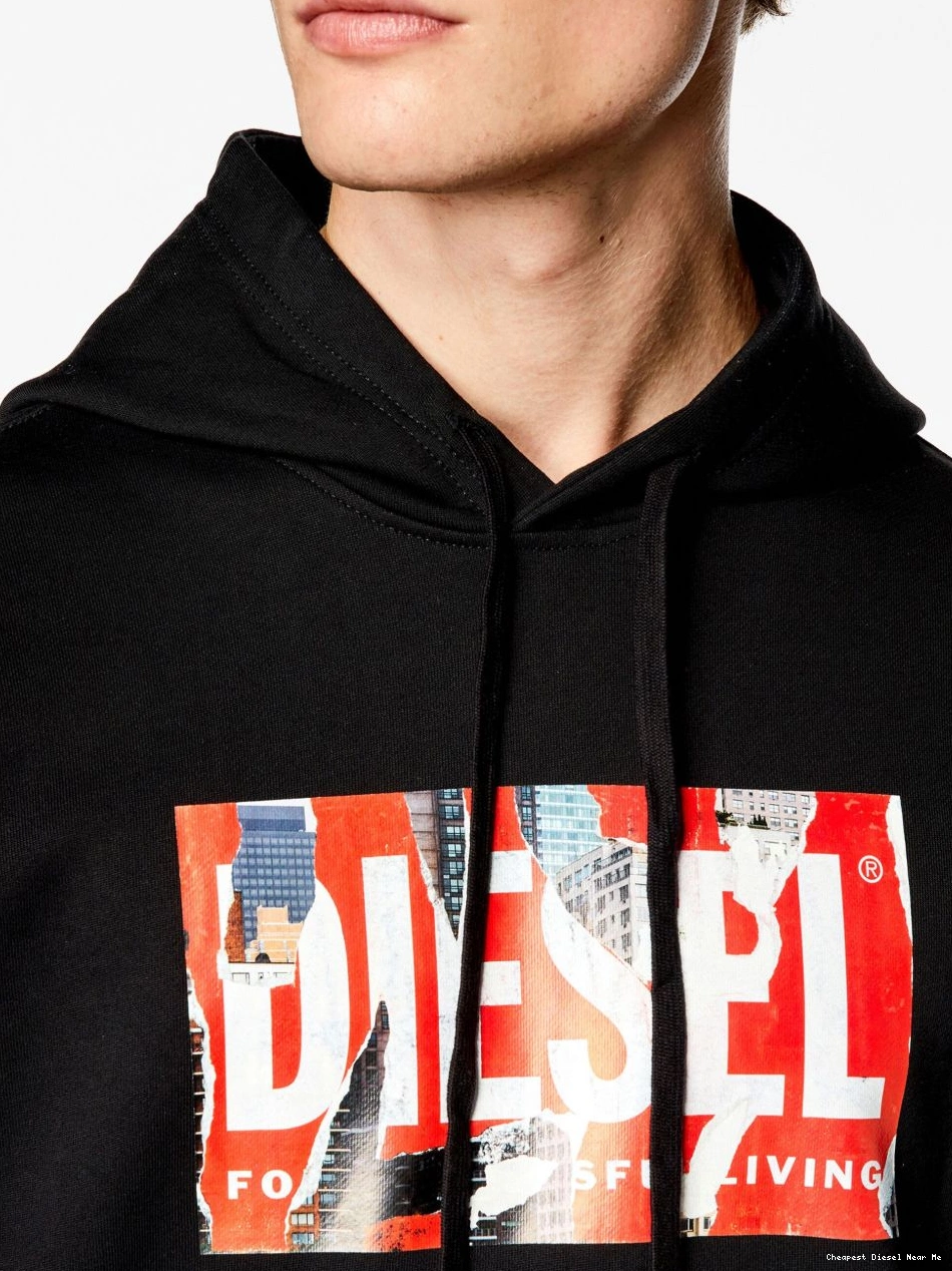 Cheap Diesel hoodie logo-print S-Ginn-Hood-L4 Men 0210