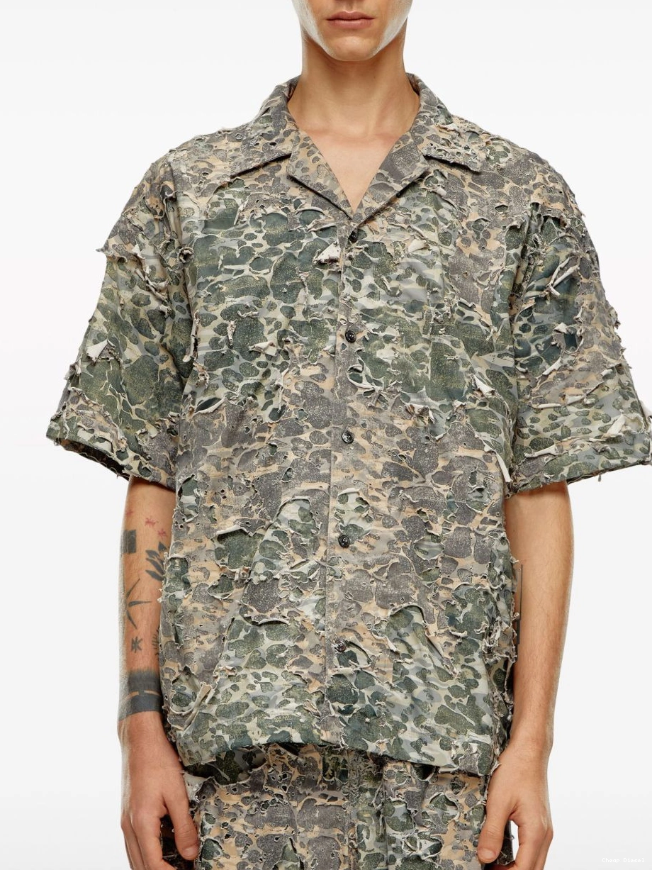 Affordable Hockney-Camu shirt destroyed Men Diesel 0224