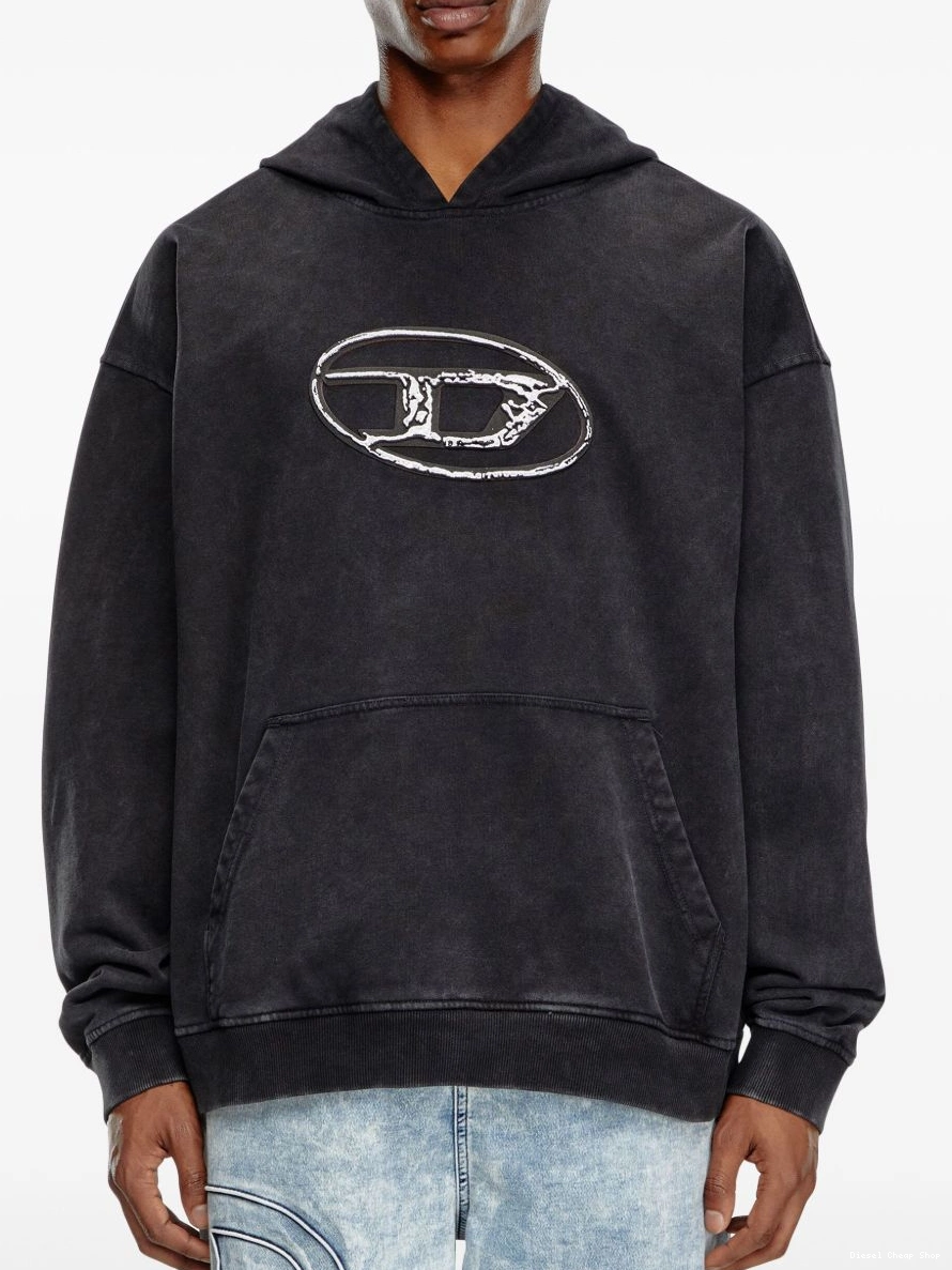 Affordable S-Boxt Diesel Men hoodie logo-print cotton 0214