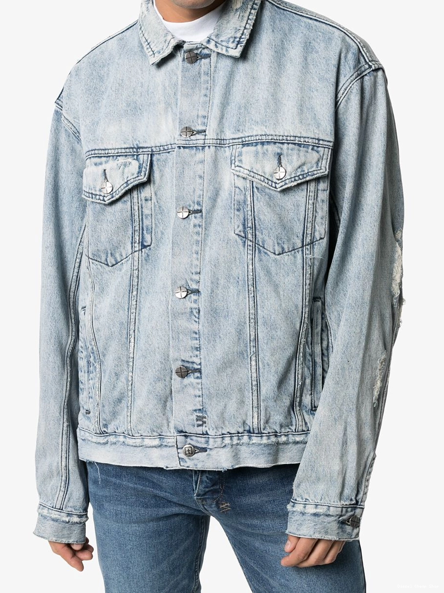 Cheap Jacket Men Distressed Denim Diesel 0211