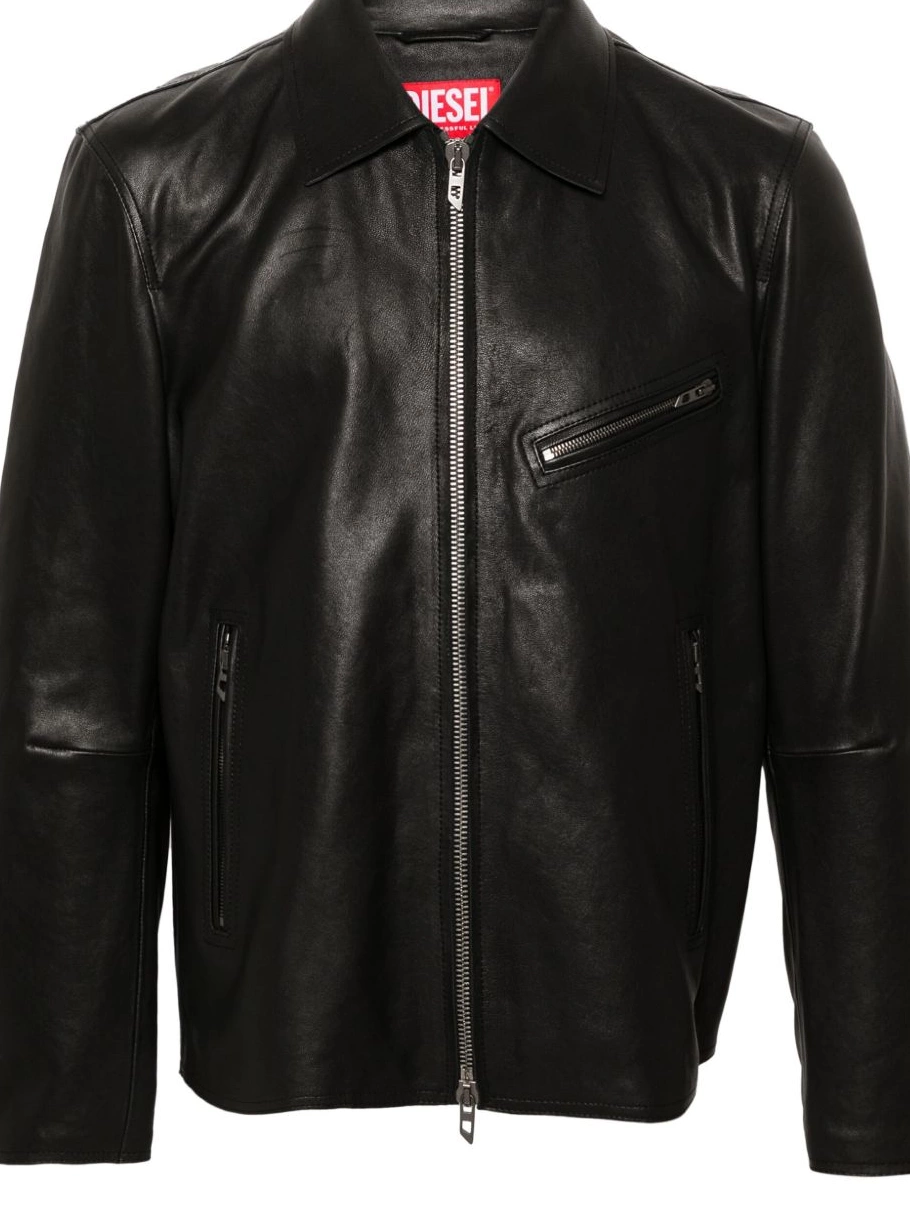 Cheap Men L-Korn Diesel leather jacket 0223