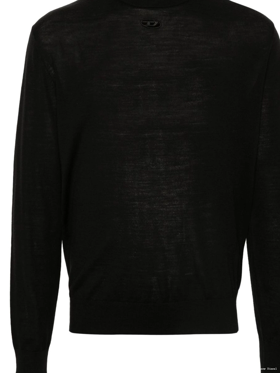 Affordable sweater Diesel embroidered Oval-D Men 0226