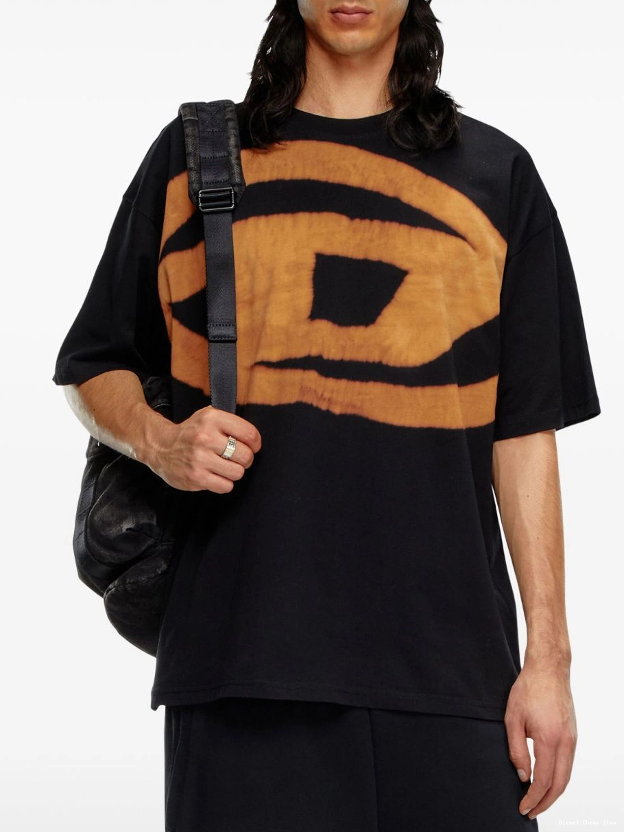 Affordable Diesel T-Boxt-Bleach logo-print Men T-shirt 0224