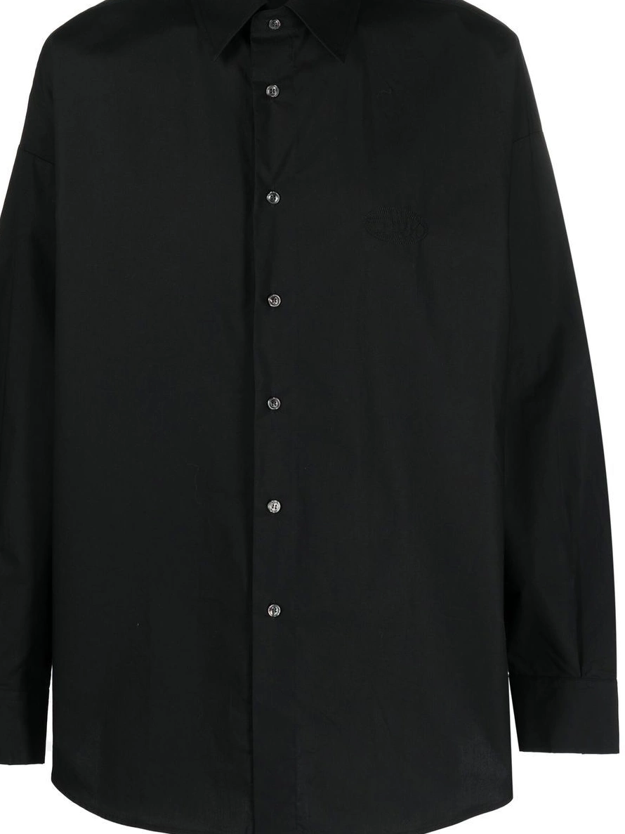 Affordable Diesel detail embroidered-logo shirt Men 0219