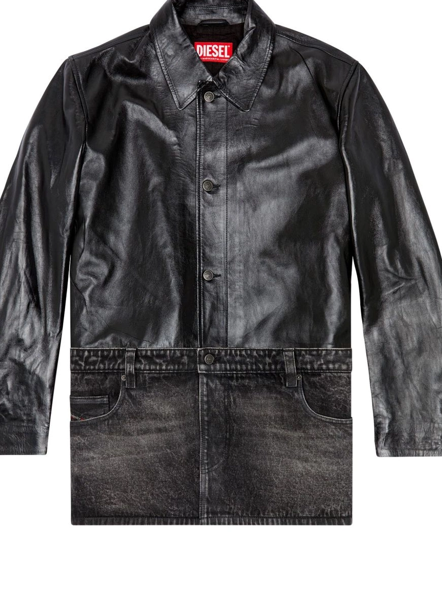 Affordable Men jacket Diesel leather L-Bretch 0214