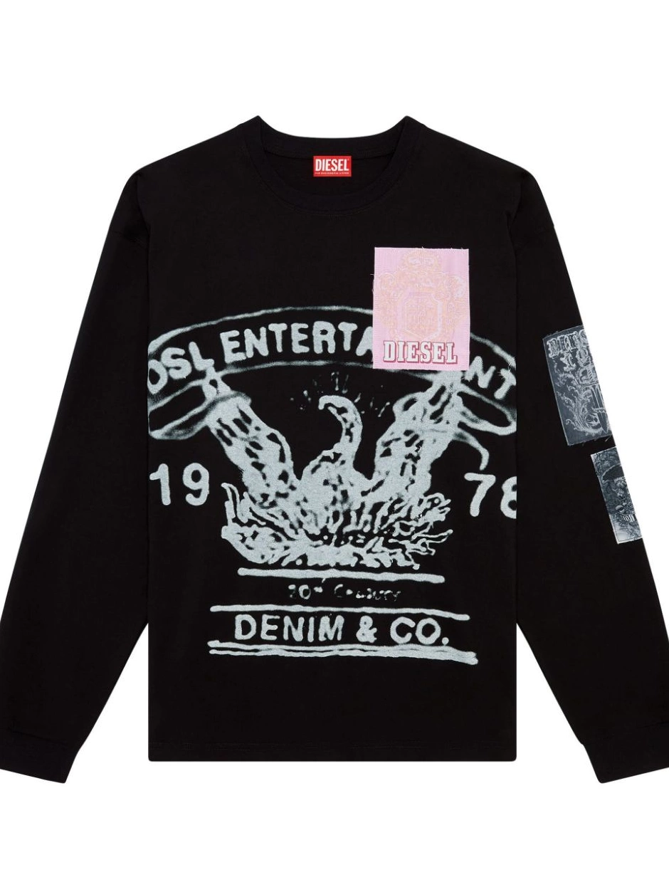 Affordable Men jumper cotton Diesel graphic-print 0212