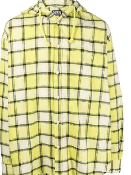 Cheap checked Men jacket Diesel shirt 0214